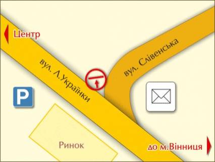 Білборд, Бігборд (Борд)  B у Львові вул. Слівенська – Л. Українки схема