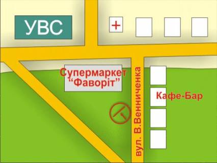Білборд, Бігборд (Борд)  B у Львові вул. Руська – Винниченка схема