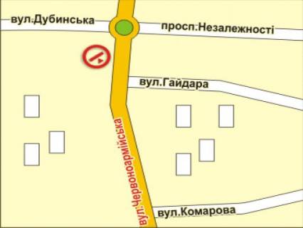 Билборд B в Черновцах вул. Героїв Майдану (Червоноармійська), 194 схема