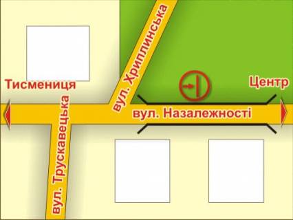 Білборд, Бігборд (Борд)  B у Львові вул. Незалежності (перед мостом, біля Митниці) схема