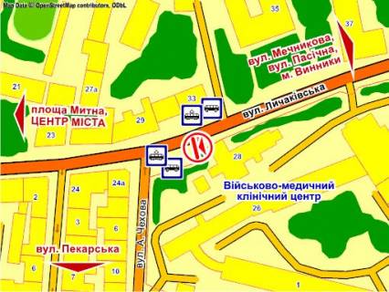 Бэклайт B в Львове вул. Личаківська – Чехова, розмір 2,3 х 3,2 м беклайт схема