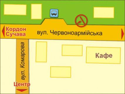 Билборд B в Черновцах вул. Героїв Майдану (Червоноармійська), 242 схема