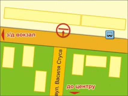 Билборд A в Львове пер. вул. Хмельницького – Стуса  схема
