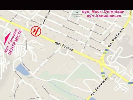 Билборд B в Черновцах вул. Руська – Батуринська схема