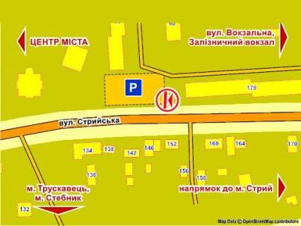 Билборд A в Дрогобыче вул. Стрийська (навпроти буд. 179) схема