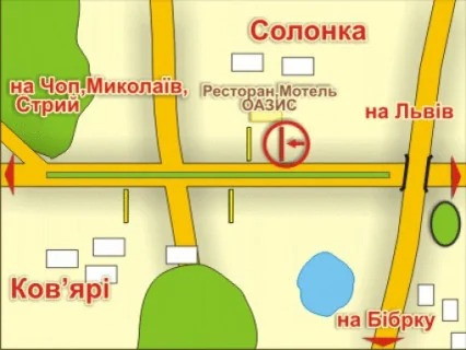 Билборд A в Солонке с. Солонка (напрямок до Чопа), місце 3 схема