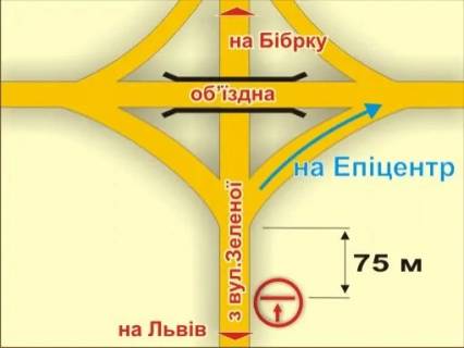 Білборд, Бігборд (Борд)  A у Львові с. Пасіки-Зубрицькі (з вул. Зеленої, у напрямку до об'їзної) схема