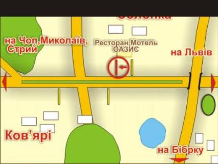 Билборд A в Солонке с. Солонка (напрямок до Чопа), місце 4 схема