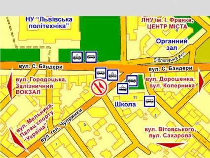 Scrolller, Scroll A in Lviv пер. вул. Чупринки – Бандери, розмір 2,3 х 3,2 м скролл - 557713 scheme