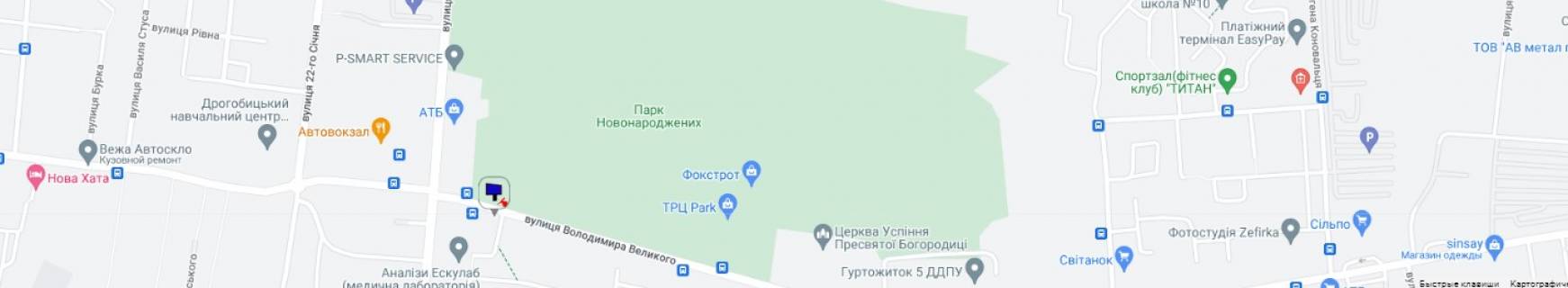 Билборд B в Дрогобыче вул. В. Великого (біля буд. 24) схема