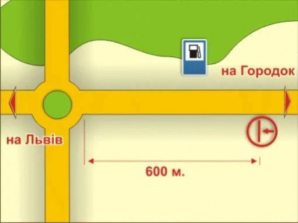 Билборд B в Львове с. Зимна Вода (на Городок), 4х8 м схема