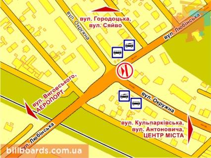 Призма B в Львове вул. Окружна – Любінська, зліва, призма 3 - 82593 схема