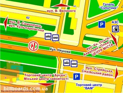 Призма Р/П в Львове вул. Наукова, 62 (на р/с), призма 3 - 82626 схема