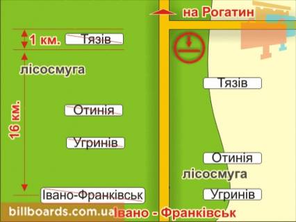 Нестандарт B в Тязеве с. Тязів (напрямок на Рогатин), 4x8 м схема