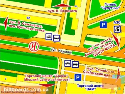 Призма Р/П в Львове вул. Наукова, 62 (на р/с), призма 2 - 116162 схема