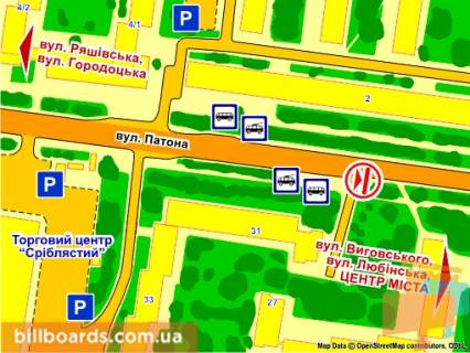 Prismatron, Prism A in Lviv st. Patona (bila zupinki, navproti bud. 2), prizma 1 - 139674 scheme