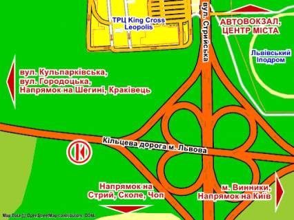 Non-Standard B in Lviv Zahidnij obhid m.L'vova, km 15+50 m (bila TC "King Kross",  5h12 m scheme