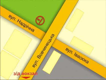 Билборд B в Ивано-Франковске вул. Надрічна (навпроти супермаркету "Велес") схема