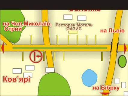 Билборд B в Львове с. Солонка (напрямок до Чопа), місце 8 схема