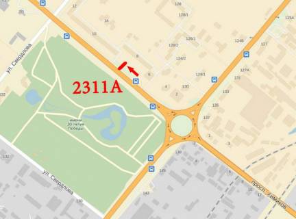 Билборд A в Черкассах ул.30 лет Победы, в сторону Епицентра  схема
