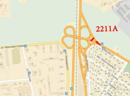Билборд A в Черкассах выезд на Киев транспортная развязка схема