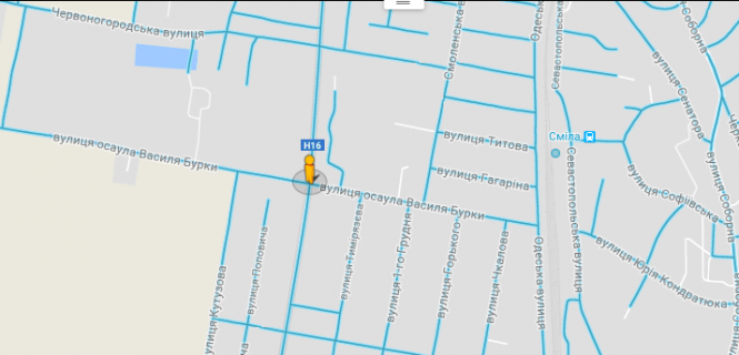 Билборд B в Смеле ул.Трипільская Траспортная развязка схема
