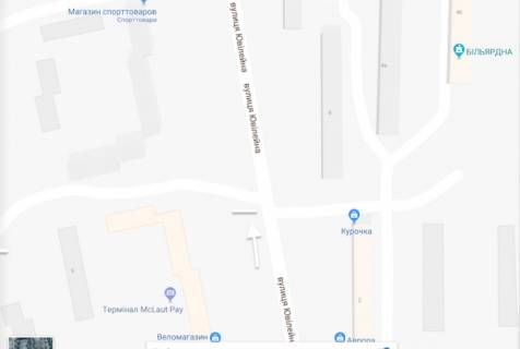 Билборд B в Ватутине ул.Юбилейная 1 АТБ Новая Почта Б схема