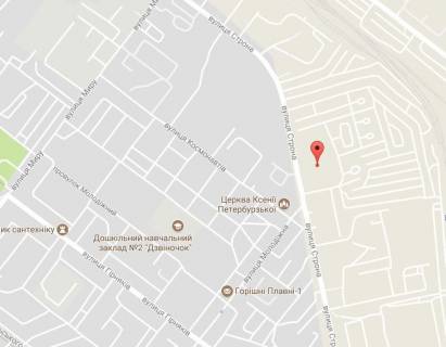 Билборд A в Кременчуге, 3 х 6  ул. Строны, р-н Пожарной части схема
