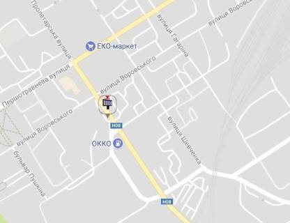 Призматрон, Призма A у Кременчуці, 3 х 6  Небесної Сотні вул. (кол. Пролетарська) 1а, район перех. з вул. Миколаївська (вул.Артема), біля супермаркетів «Billa», «АТБ», «Ельдорадо», «Екомаркет» і Центрального ринку - 108920 схема