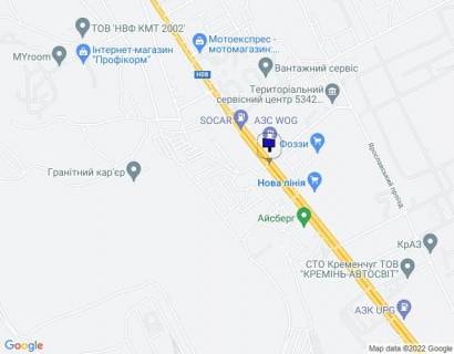 Билборд A в Кременчуге, 3 х 6  вул. Київська, 101, перехр. з проїздом 40-років ДАІ схема