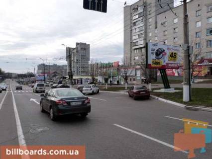 Билборд A в Кременчуге, 3 х 6  Свободи просп. (кол. 60-річчя Жовтня), 3,  кварт. 101, біля супермаркету «МаркетОпт» фото 1