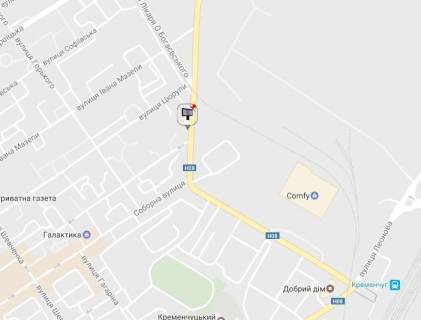 Призма A в Кременчуге, 3 х 6  Свободи просп. (кол. 60-річчя Жовтня), 5, перехр. з вул. Майора Барищака, район фабрики «Рошен» та завода «Кредмаш» - 87187 схема