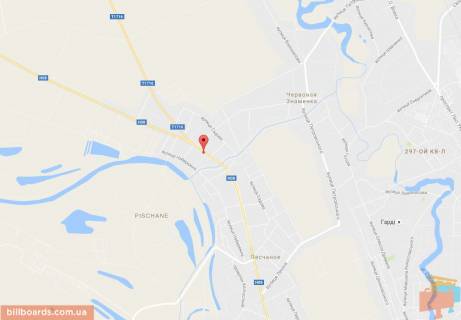 Билборд A в Кременчуге Песчаное, ул. Киевская, возле домовладения № 239 схема