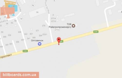 Білборд, Бігборд (Борд)  A у Кременчуці просп. Полтавский, 281, р-н АЗС, Полтавское направление схема