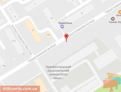 Сiтiлайт A у Кременчуці вул. Університетська (кол. Першотравнева), 20, возле Кременчугского национального университета имени Михаила Остроградского схема