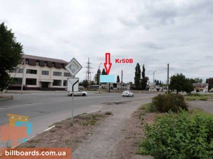 Билборд A в Кременчуге ул. Ярмарочная, перекрёсток с ул. Говорова, район авторынка и ж/д переезда, направление в центр фото 1