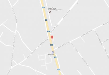 Billboard A in Kremenchuk, Peschane, 3 х 6  Pisane, st. Kiivs'ka, perehr. z st. Sobornosti, r-n supermarketu <<Optovicok>> scheme