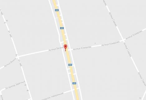 Billboard A in Kremenchuk, Peschane, 3 х 6  Pisane, st. Kiivs'ka, bila budinku 185 scheme