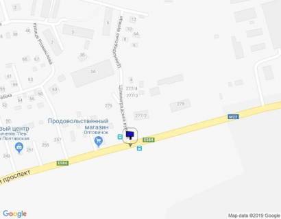 Билборд B в Кременчуге, 3 х 6  просп. Полтавський, перехр. з вул. Цілиноградською, біля Хлібзаводу схема