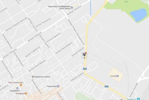 Призма B в Кременчуге, 3 х 6  Свободи просп. (кол. 60-річчя Жовтня), 5, перехр. з Майора Борищака (кол. Цюрупи), район фабрики «Рошен» та завода «Кредмаш» - 87190 схема