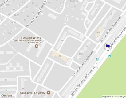 Билборд A в Кременчуге, 3 х 6  вул. Велика  набережна, 41-А, район авторинку, на розділовій смузі, напрямок з центру схема