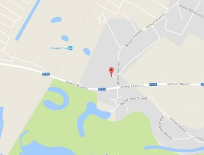 Билборд A в Кременчуге, 3 х 6  Левка Лук’яненка вул. (кол. Горького), перекрёсток с ул. Чекалина, р-н жд переезда, Кременчугское направление схема