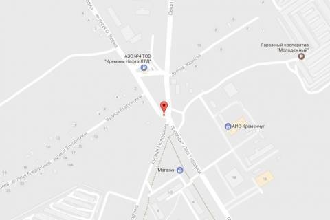 Білборд, Бігборд (Борд)  A у Кременчуці, 3 х 6  просп. Л.Українки, перехр. з вул. Молодіжною, вул. Свіштовською, р-н АЗС "УкртатНафта" схема