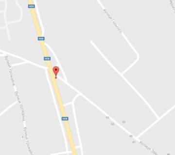 Билборд B в Песчаном, 3 х 6  Піщане, вул. Київська, біля будинку 68, перехр. з вул. Заводською, біля магазину «ЛюіС» схема