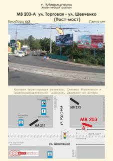 Білборд, Бігборд (Борд)   у Маріуполі вул. Торгова - вул. Шевченко (Постмост) №1 Фото 1