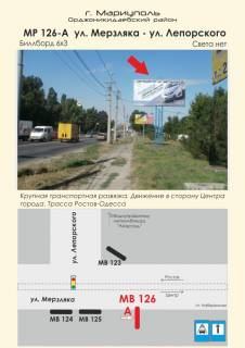 Билборд  в Мариуполе ул. Мерзляка - ул. Лепорского фото 1