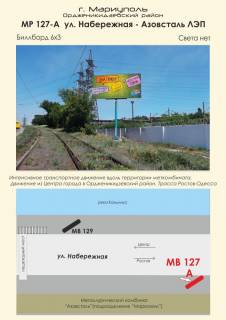 Билборд  в Мариуполе ул. Набережная - Азовсталь (возле ЛЭП) фото 1