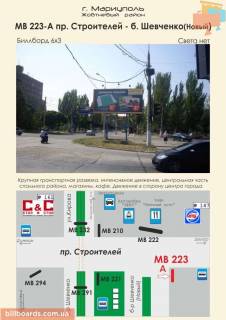 Білборд, Бігборд (Борд)  A у Маріуполі пр. Строителей - бул. Шевченко Новый Фото 1