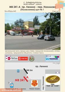 Билборд A в Мариуполе пр. Ленина, 80 - пер. Нахимова (Горполиклиника) № 1 фото 1