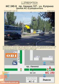 Ситилайт B в Мариуполе пр. Ленина, 127 - ул. Куприна (рынок) разд. фото 1